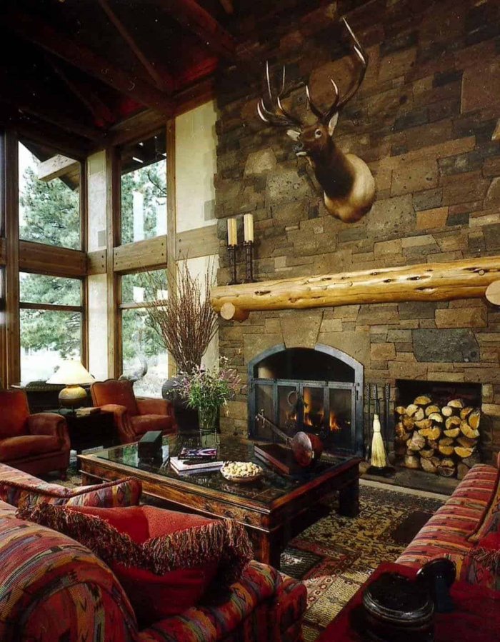 Гостиная в охотничьем стиле