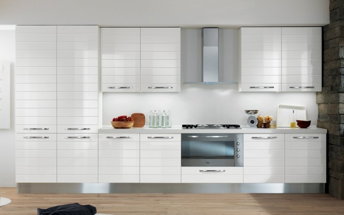 Кухонный гарнитур Техно белый глянец