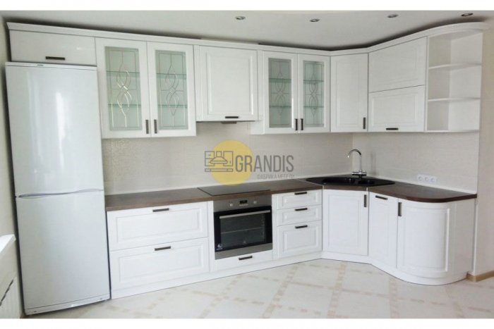 Кухонный гарнитур угловой белый