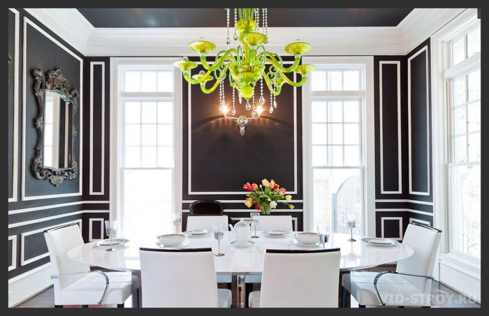 Молдинги на стенах в интерьере