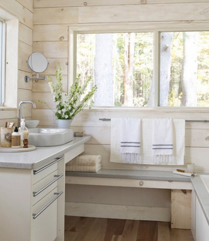 Мебель для ванной в деревянном доме