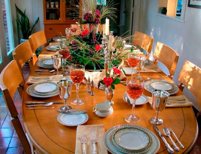 Красивая сервировка стола
