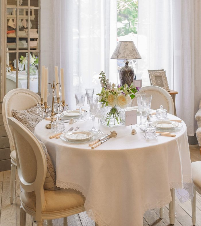 Сервировка круглого стола