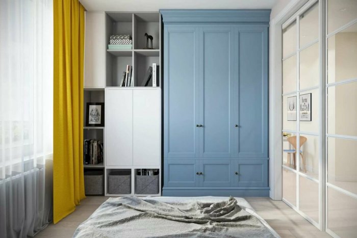 Икеа шкаф ПАКС синий