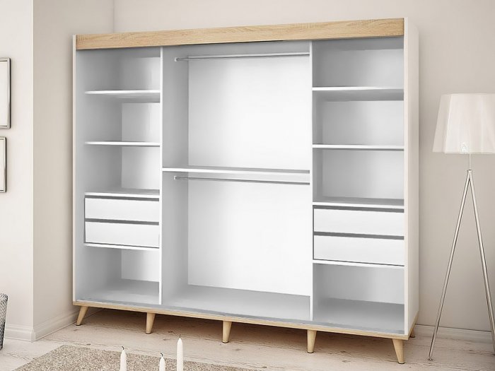 Встроенный шкаф в скандинавском стиле