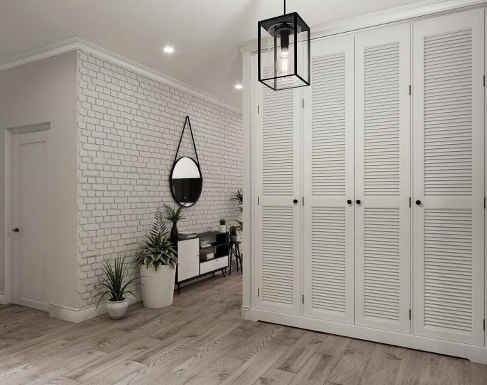 Шкаф купе в скандинавском стиле