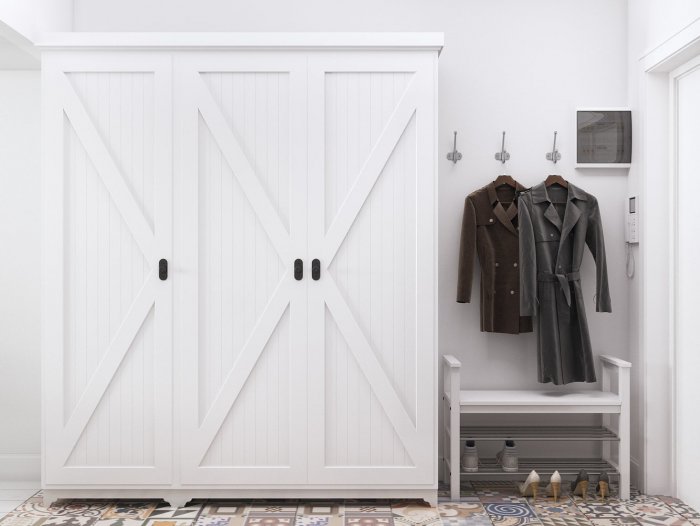 Плательный шкаф в скандинавском стиле