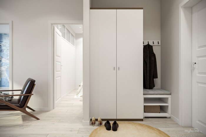 Шкаф 100 Сканди в прихожую