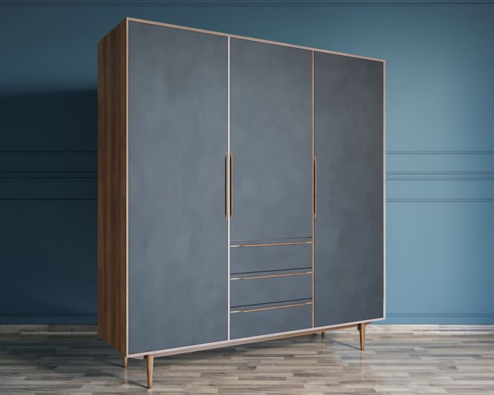 Шкаф Bruni Black с тремя выдвижными ящиками