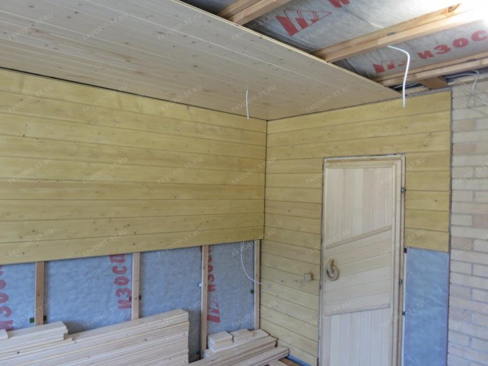 Вагонка штиль в парной отделка