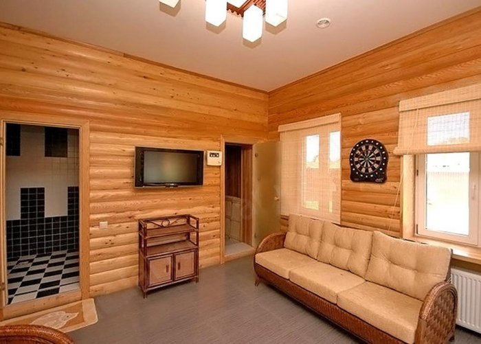 Интерьер блокхаус сосна