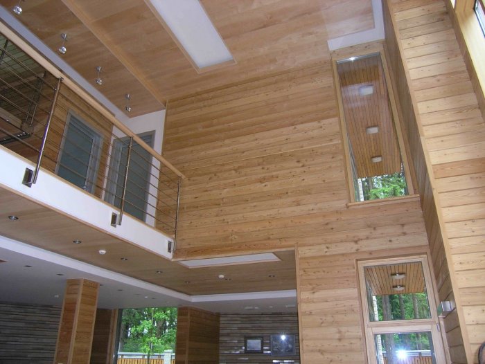 Имитация бруса из лиственницы в интерьере