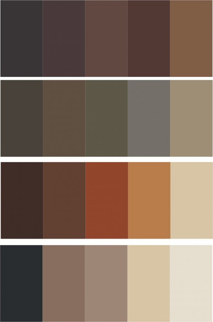 Палитра цветов коричневый бежевый