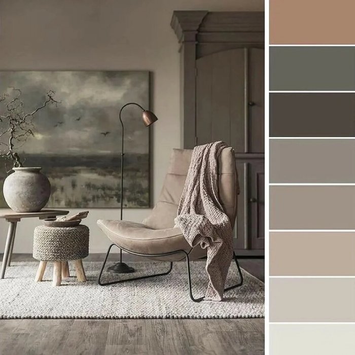 Сочетание оттенков в интерьере