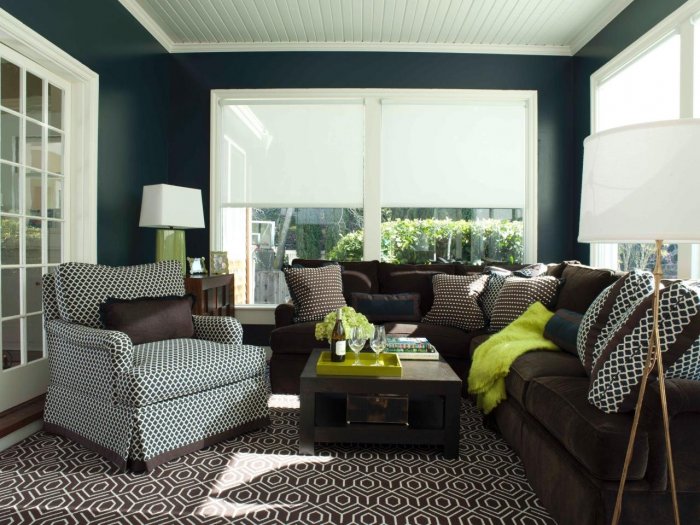 Сочетание цветов в интерьере гостиной