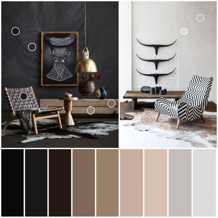 Серо-коричневый цвет палитра