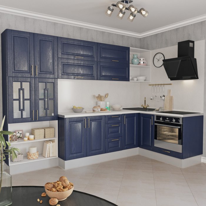 Кухня Антея Леруа Мерлен синяя