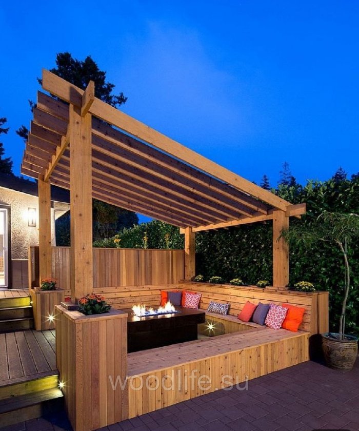 Беседка с террасой