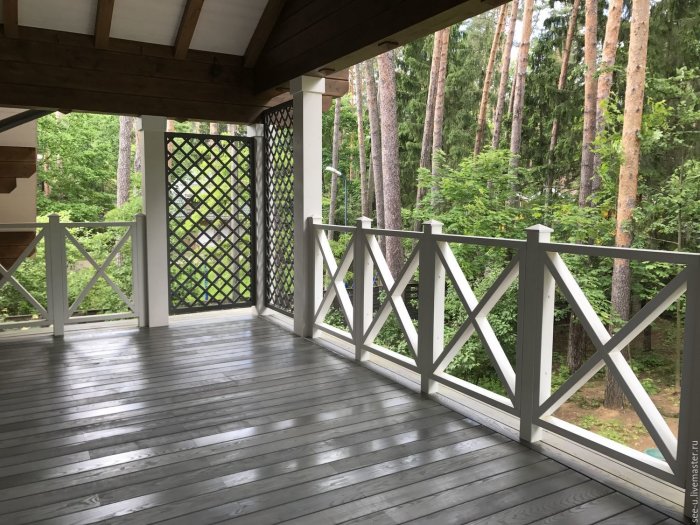 Деревянные ограждения для террасы