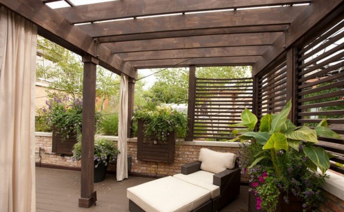 Терраса из реек