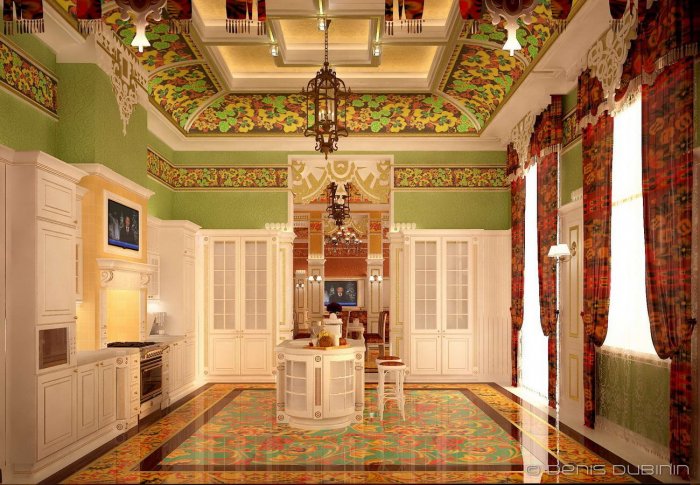 Современная русская усадьба интерьер