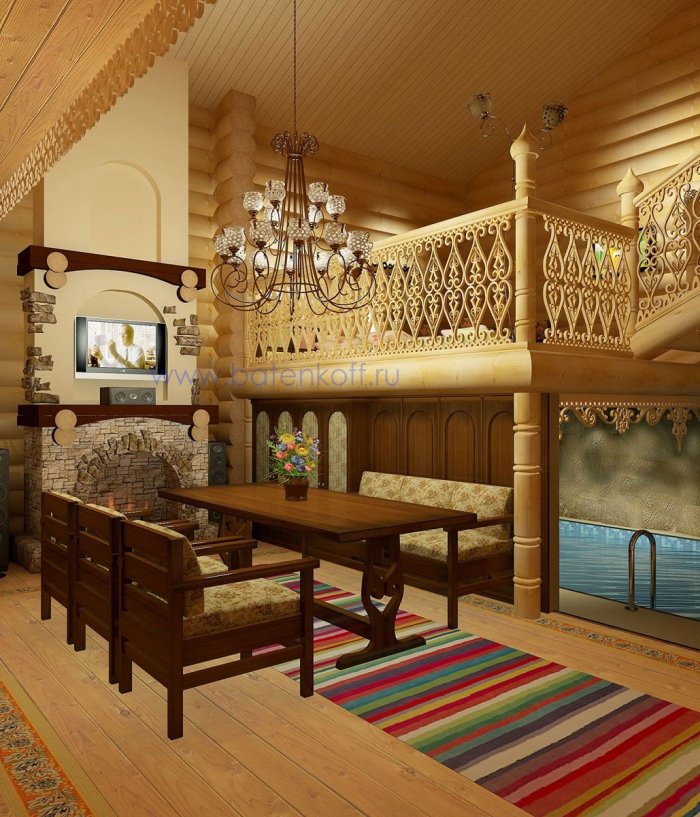 Комната в русском стиле