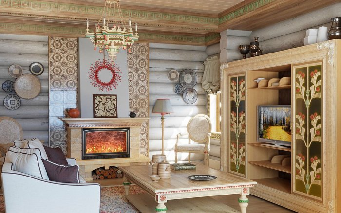 Интерьер в русском народном стиле