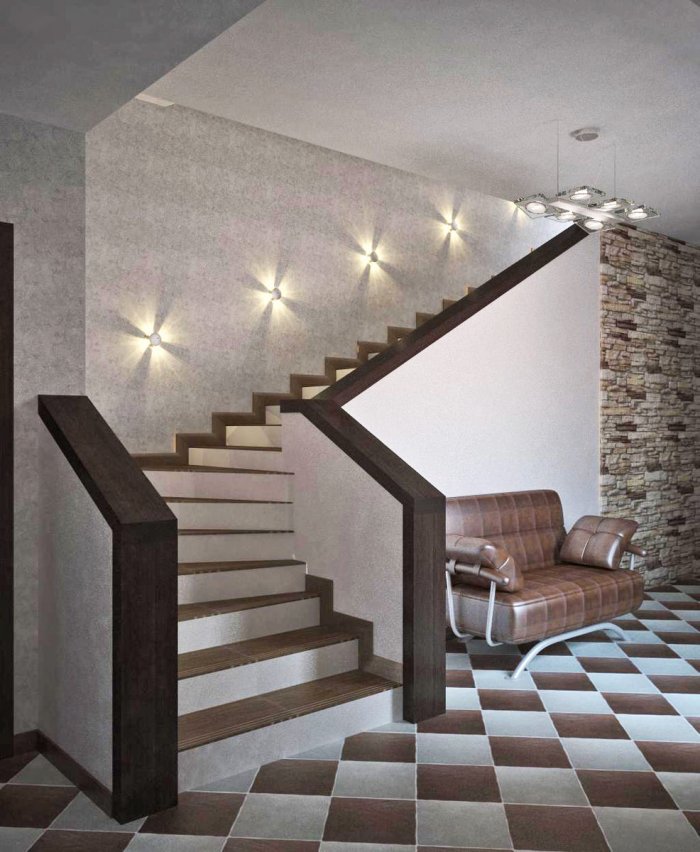 Светильники на лестничный марш