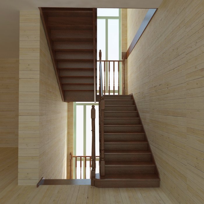 П образная лестница