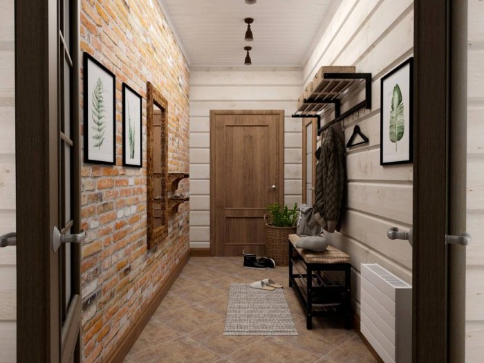 Интерьер тамбура в частном доме