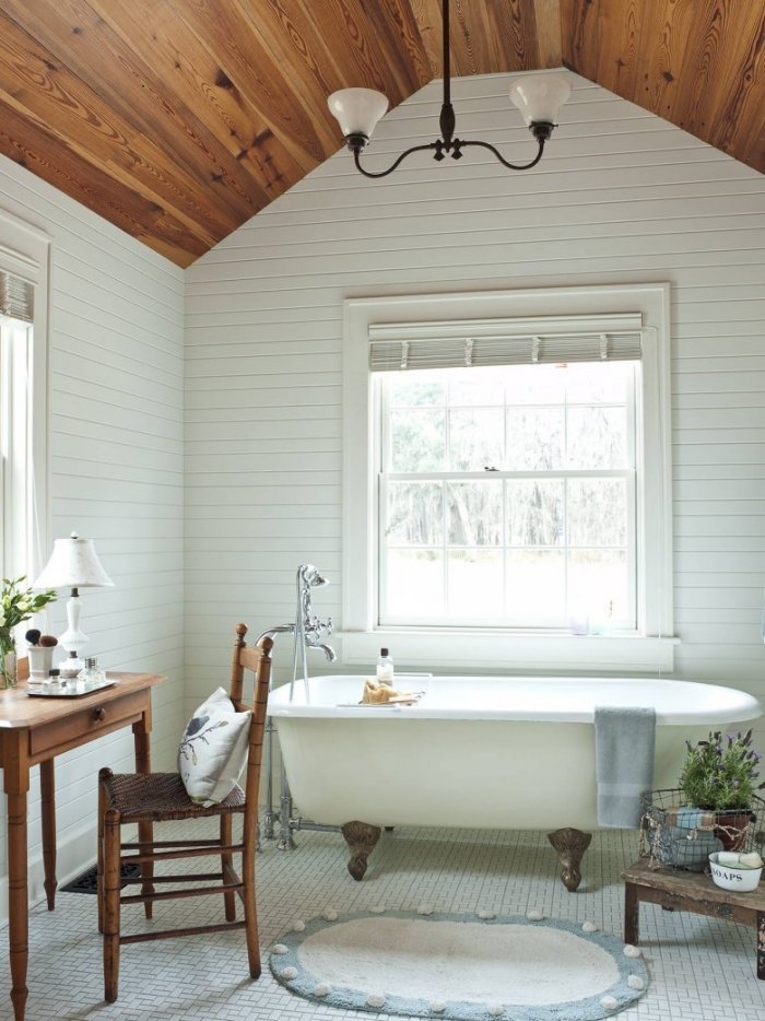 Вагонка потолок ванная