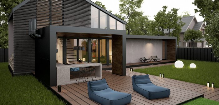 Современный однокомнатный дом