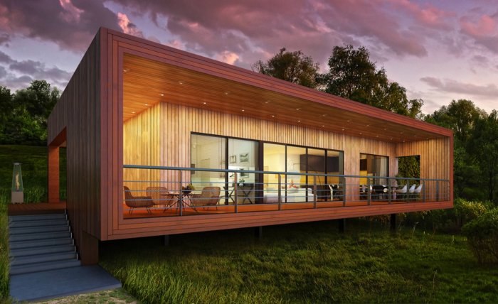 Дачный домик в стиле Минимализм