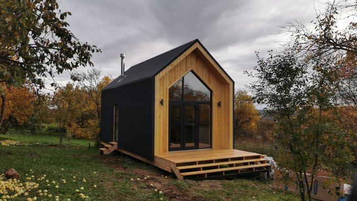 Каркасная баня барнхаус