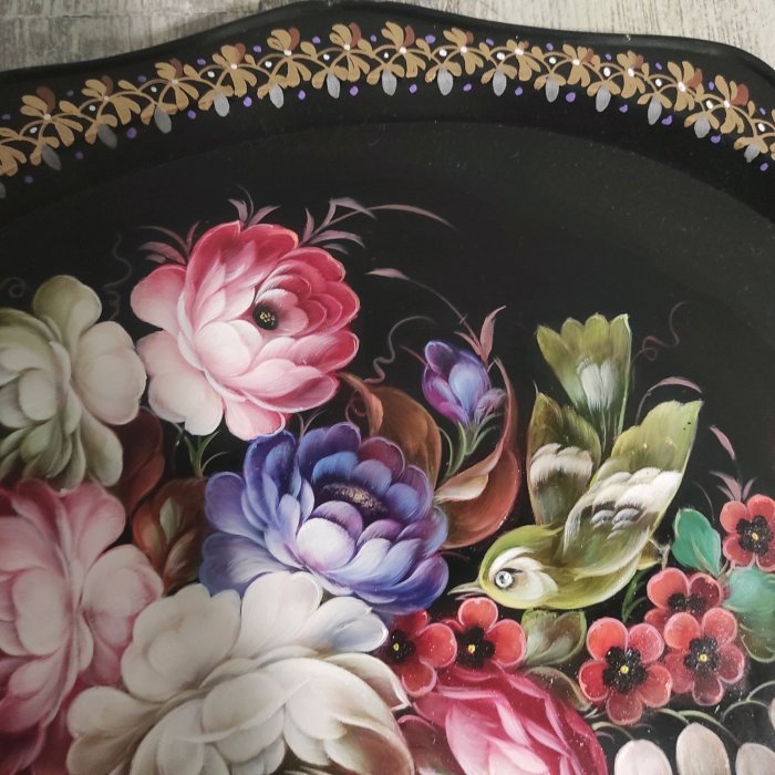 Жостовские подносы художник Савельев к