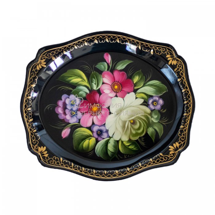 Жостовский поднос цветы