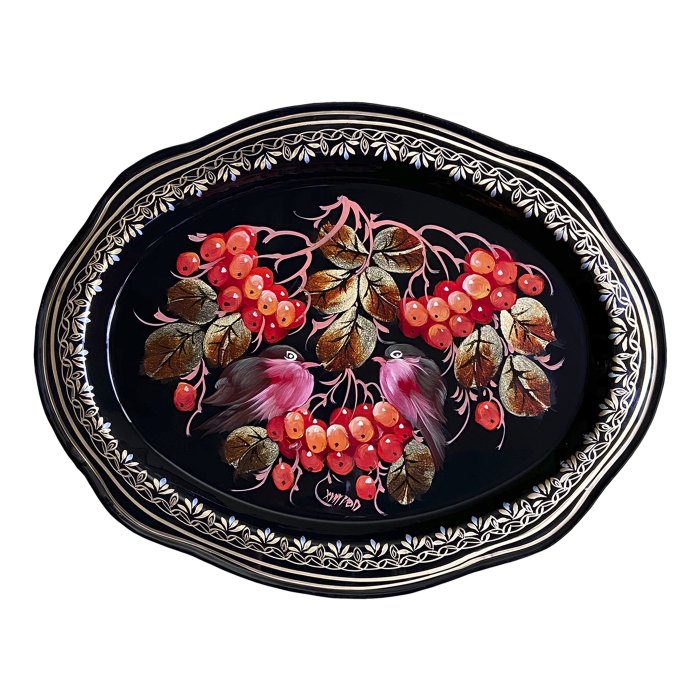 Жостовский поднос светлый