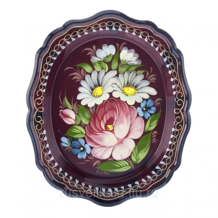 Жостовский поднос с пионами