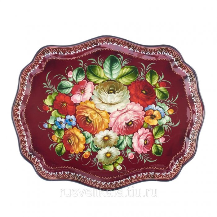 Бабочки на жостовских Подносах