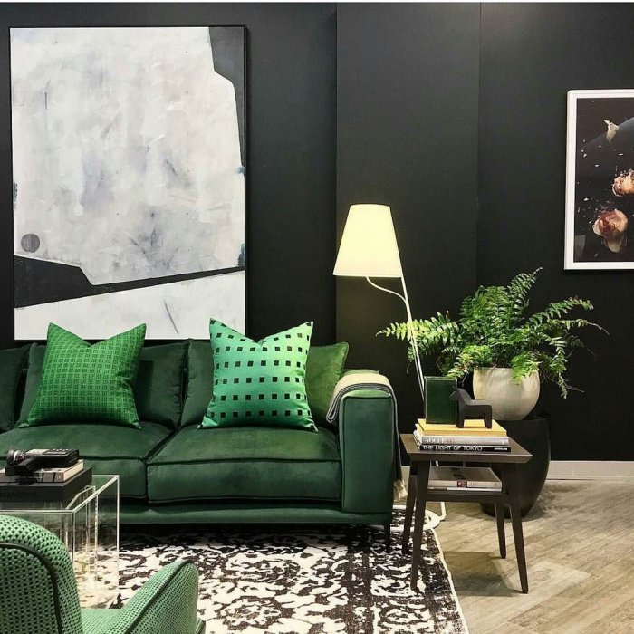 Интерьер в изумрудных тонах