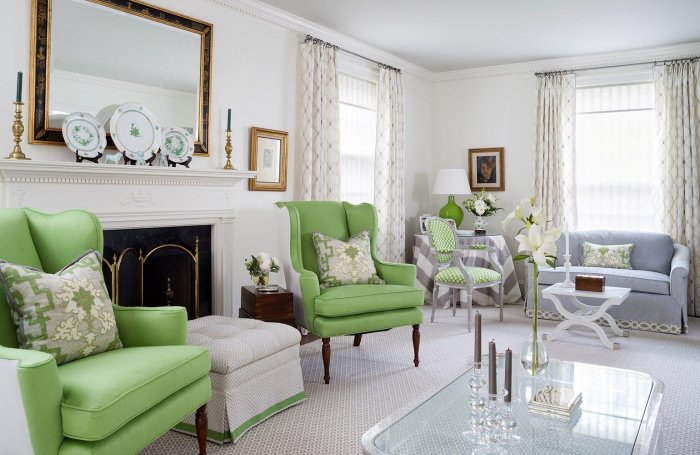 Сочетание цвета в интерьере гостиной