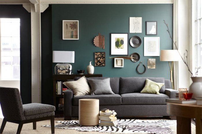 Серо коричневые стены