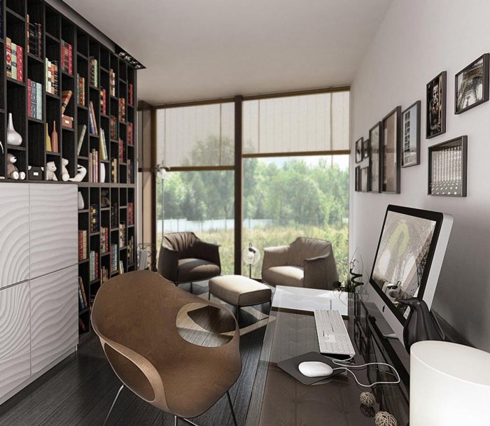 Стильный кабинет в квартире