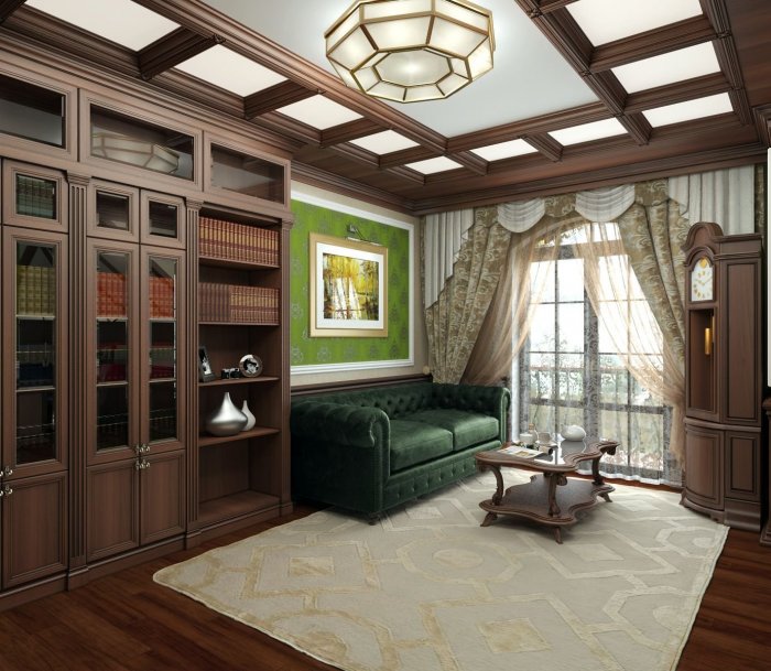 Классический кабинет в доме