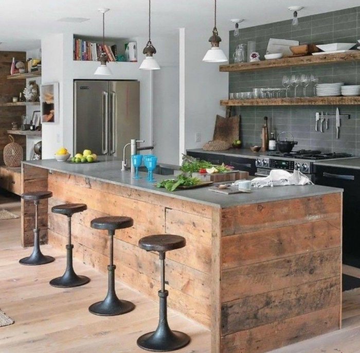 Барная стойка в Индустриальном стиле