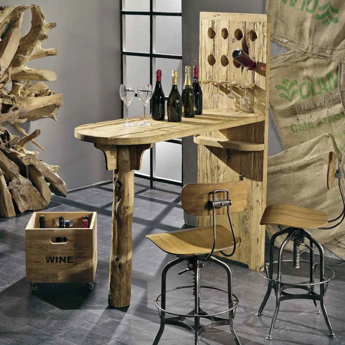 Барная стойка из дерева в стиле Кантри