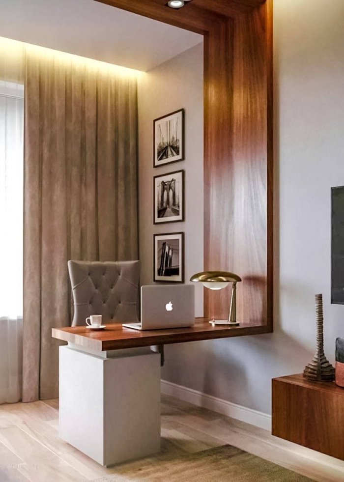 Рабочее место в гостиной
