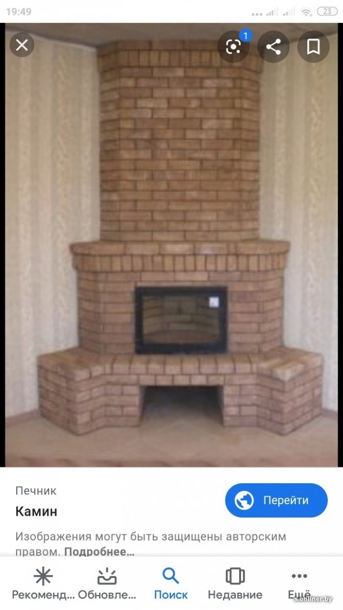 Угловые камины из кирпича Фотогалерея