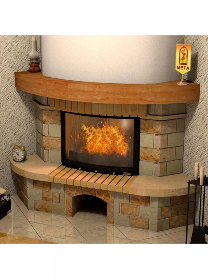 Каминная облицовка Juliusz Cezar (мрамор колотый, угловая)