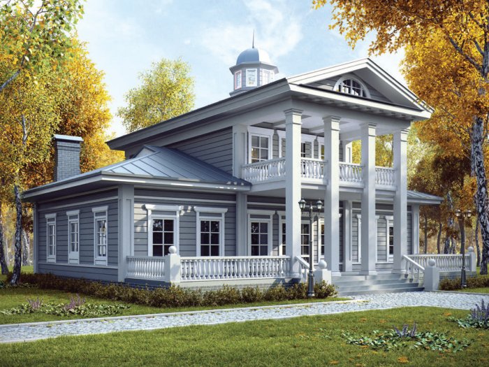 Дом Honka в стиле русской усадьбы